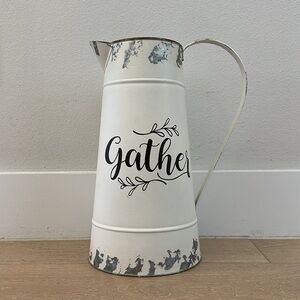 Gather Metal Farmhouse Pitcher Vase